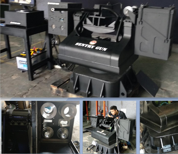 Sentri-Gun Caliber 12.7mm - Proyek Mechatronics dengan Elemen Motor Listrik PT Indomotor Teknologi Elektrik
